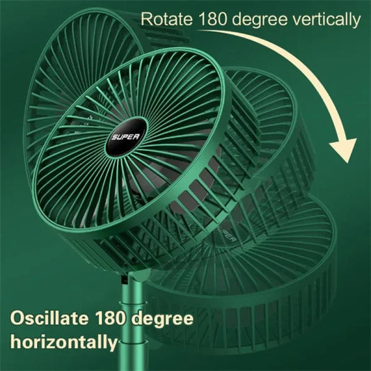 Telescopic Folding Fan Summer Silent Desktop Retractable Fan For Office Bedroom School Usb Ventilator