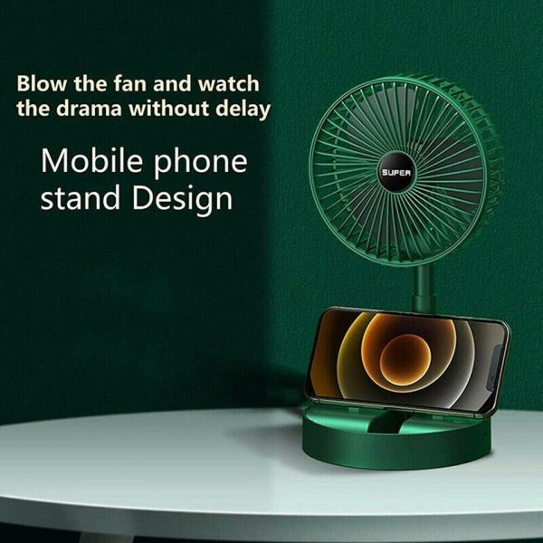 Telescopic Folding Fan Summer Silent Desktop Retractable Fan For Office Bedroom School Usb Ventilator