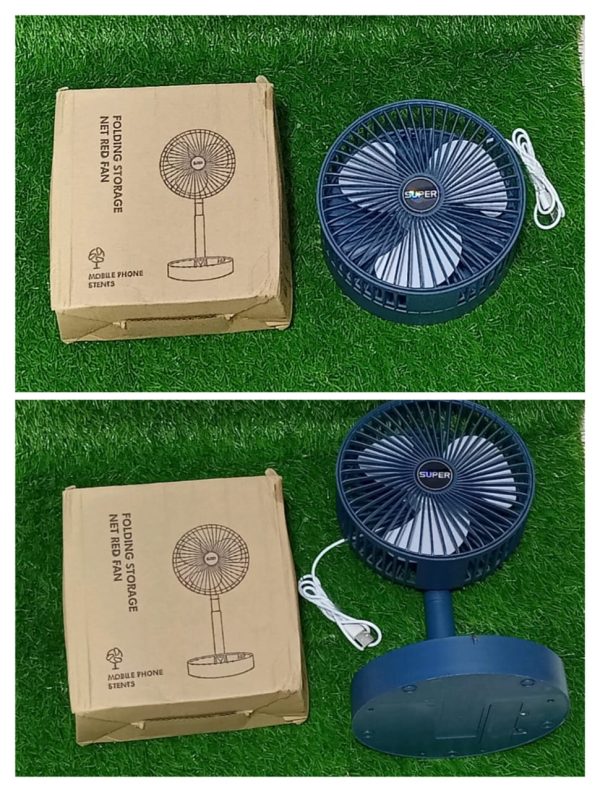 Telescopic Folding Fan Summer Silent Desktop Retractable Fan For Office Bedroom School Usb Ventilator